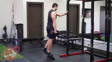 Single Leg Dumbbell Calf Raise Youtube