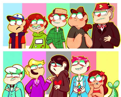 Dipper Mabel Wendy Soos Stan Gideon Pacifica Robbie Fany And Mermando These Are The