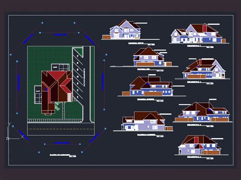 American Style House DWG Full Project for AutoCAD • Designs CAD