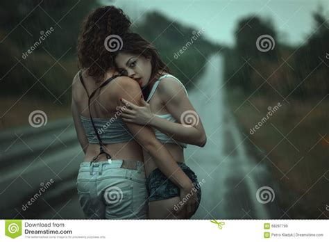 Two Women In A Passionate Embrace Stock Image Image Of Homosexual