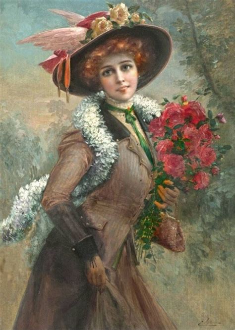 Emile Vernon Rose Oil Painting Painting Reproductions Victorian