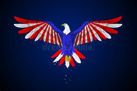 Eagle Stock Vector Illustration Of America Flag Bird 6095207
