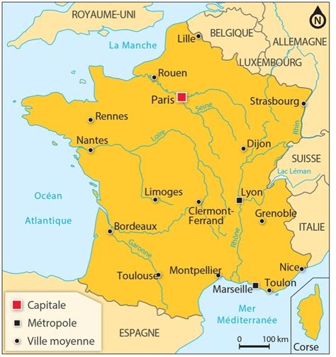 Carte De France Avec Ses Villes Info ≡ Voyage Carte Plan