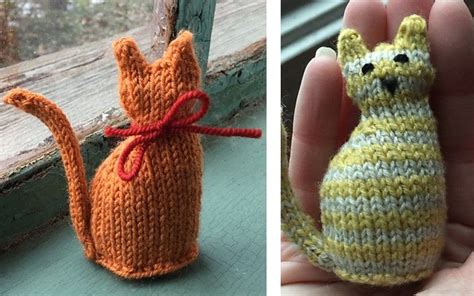 See more ideas about crochet patterns, crochet projects, crochet toys. Super Cute Tiny Knitted Window Cat [FREE Knitting Pattern ...