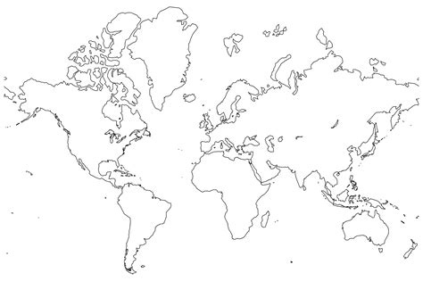 Clipart World Map Outline Clipground