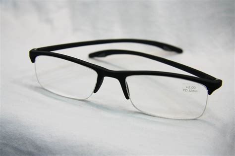 fashion design optics reading glasses half rim tr90 glasses men memory plastic presbyopic