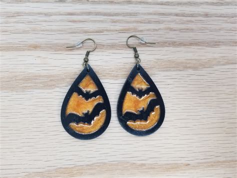 Bat Earrings Halloween Earrings Etsy