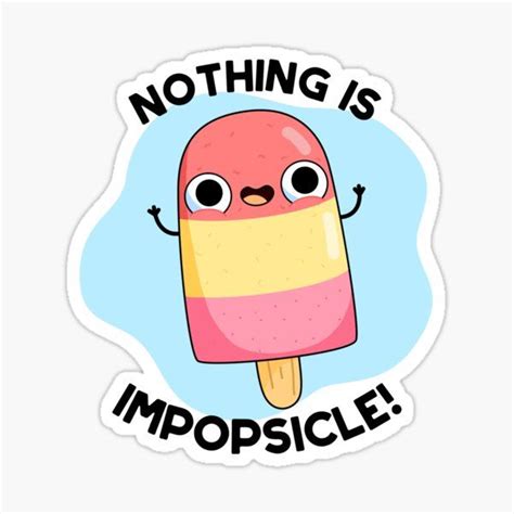 just chillin funny popsicle puns sticker for sale by punnybone cute puns funny doodles