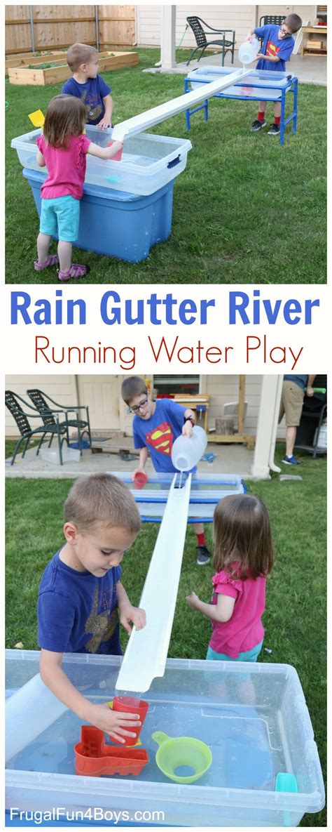 Build A Rain Gutter River For Running Water Play