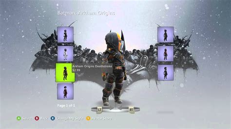 Batman Arkham Origins Xbox Live Marketplace Avatar Items Youtube