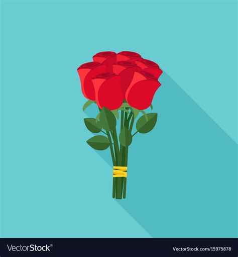 Bouquet Of Roses Royalty Free Vector Image Vectorstock