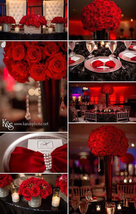 Red Wedding Inspiration Board With Red Roses Em The Venue