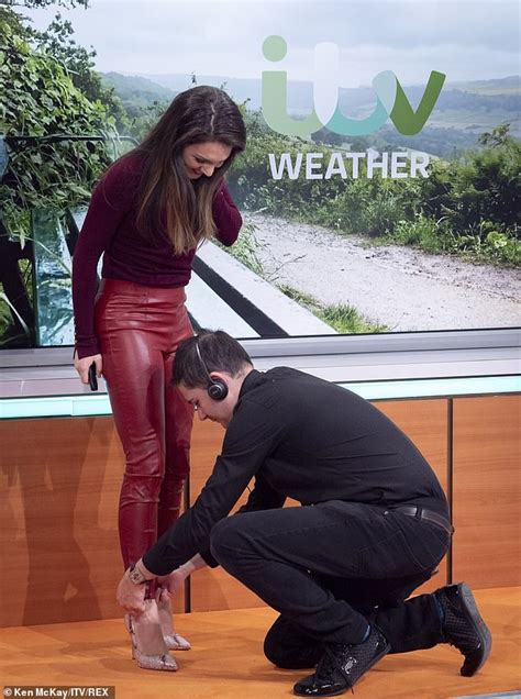 Laura Tobin Catches Piers Morgans Eye In Very Tight Red Leather