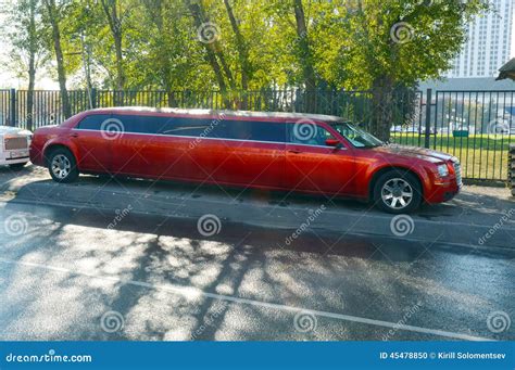 Large Red Limousine Editorial Image Image Of Newlyweds 45478850
