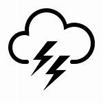 Icon Rain Cloud Lightning Icons Weather Outline