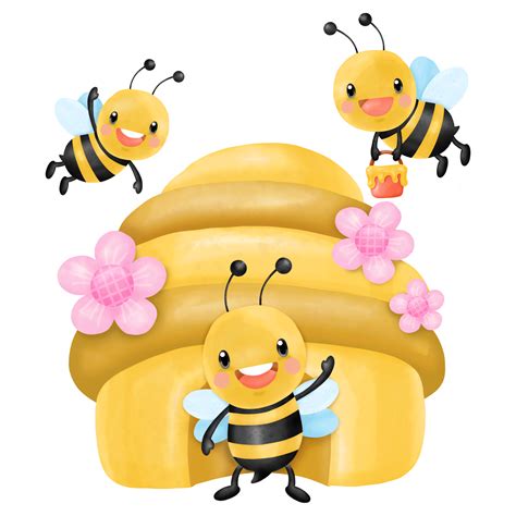 Honey Bee Watercolor Clipart 9347348 Png