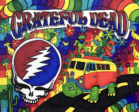 The Grateful Dead Poster Wall Art Etsy