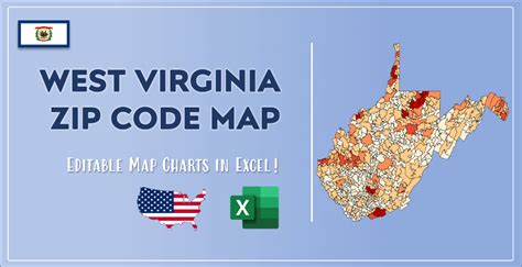 West Virginia Zip Code Map And Population List In Excel