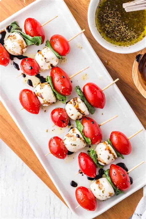 Caprese Skewers With Balsamic Drizzle Princess Pinky Girl