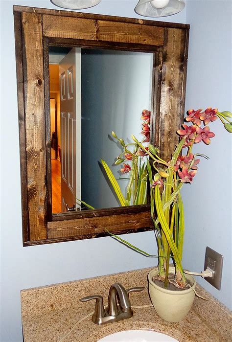 Bathroom Vanity Window Mirror Reclaimed Wood Mirror Large Wall