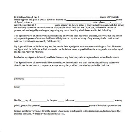 Check spelling or type a new query. 9 Special Power of Attorney Forms - Samples, Examples ...