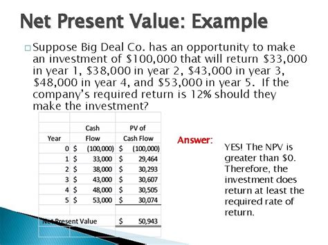 Chapter 7 Net Present Value And Other Investment