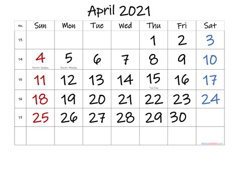 This april 2021 calendar can be printed on an a4 size paper. 25 Best Free Printable April 2021 Calendars - Onedesblog