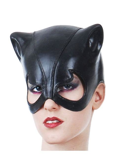 adult s black cat latex mask black latex catwoman costume mask