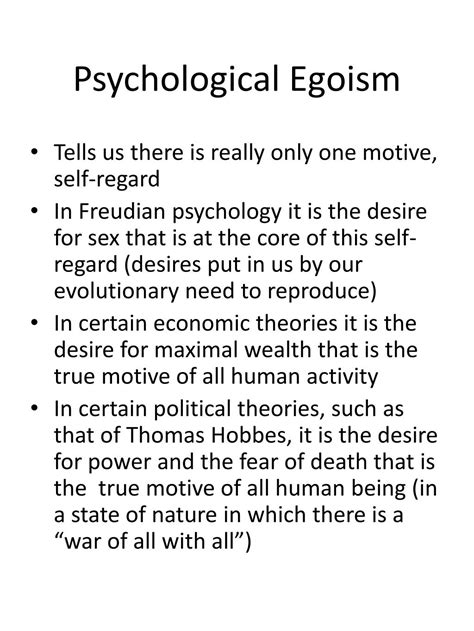 Ppt Psychological Egoism Powerpoint Presentation Free Download Id