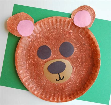 Fuzzy Brown Bear Craft What Can We Do With Paper And Glue