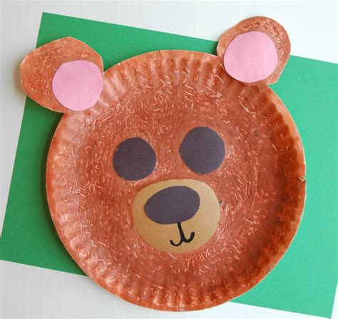 Fuzzy Brown Bear Craft | What Can We Do With Paper And Glue