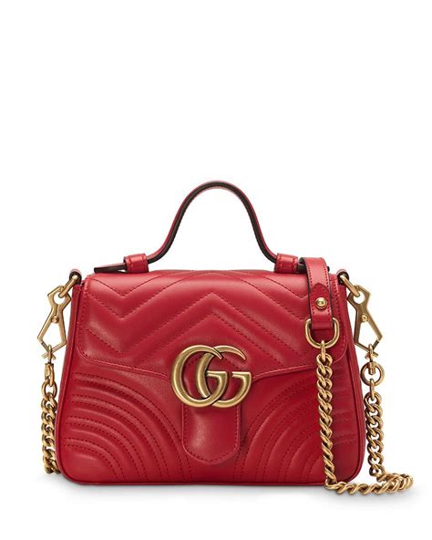 Gucci Gg Marmont Mini Top Handle Leather Bag Bloomingdales