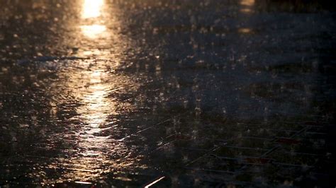 Asphalt under heavy rain during the night Stock Video Footage - Storyblocks