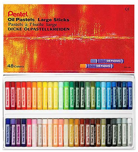 Pentel Xxl Oil Pastels Assorted Colours Pack Of 48 Ght 48 The