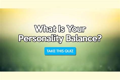 what is your personality balance