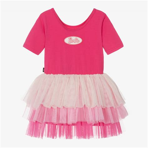 Rock Your Baby Girls Pink Cotton And Tulle Barbie Dress Childrensalon