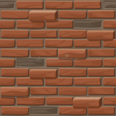 Old Brick Wall Texture Seamless Vector Illustration Stones Wall Stock