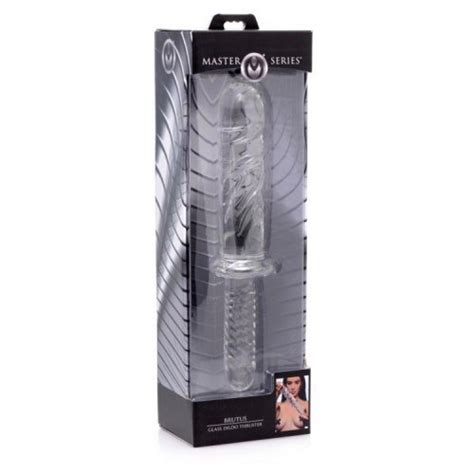 Master Series Brutus Glass Dildo Thruster Clear Sex Toys At Adult