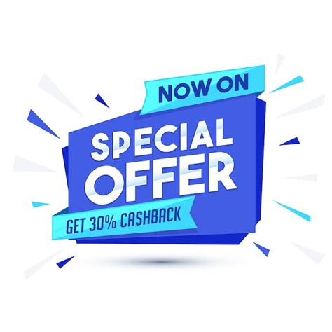 Premium Vector Blue Paper Banner Or Tag Of Special Offer Sale