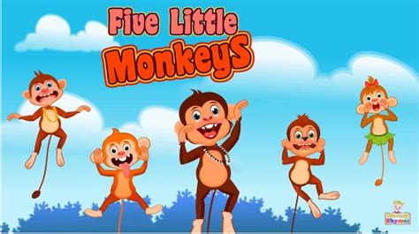 Watch And Sing Along To Five Little Monkeys Nursery Rhyme