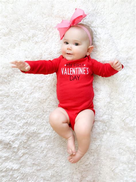 Babys First Valentines Day Bright On A Budget