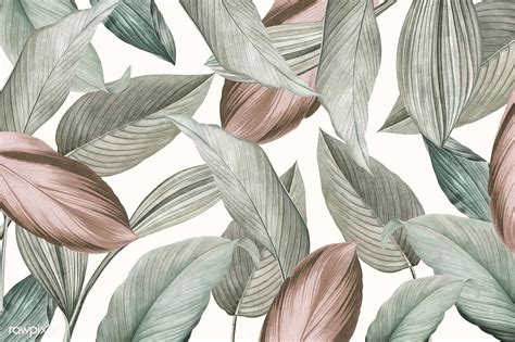 Download Premium Illustration Of Green Tropical Leaves Patterned Обои