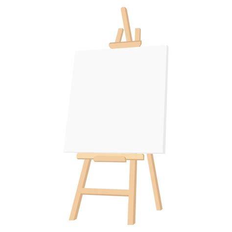 Easel Paint Stand And Canvas 4557528 Vector Art At Vecteezy