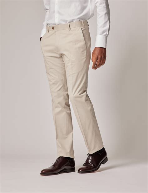 Stone Slim Smart Chinos Hawes And Curtis