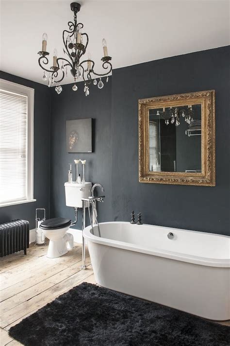 Homeanddesign Bathroom Design Black Bathroom Chandelier Dark Gray