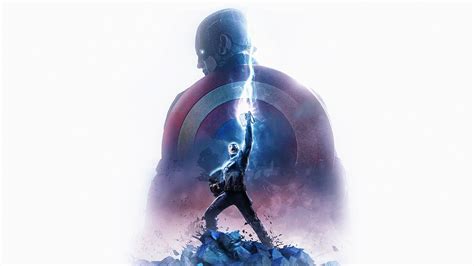 Avengers Endgame Captain America Thor Hammer Lightning 4k 154