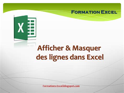 M Thodes Pour Afficher Ou Masquer Des Lignes Dans Excel Formation Excel