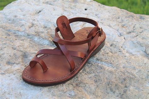 The sole is synthetic designed for ultimate foot support. Pin on jesus sandals || holy land market sandals || jesus ...