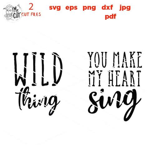 Wild Thing You Make My Heart Sing Svg Mommy And Me  Etsy