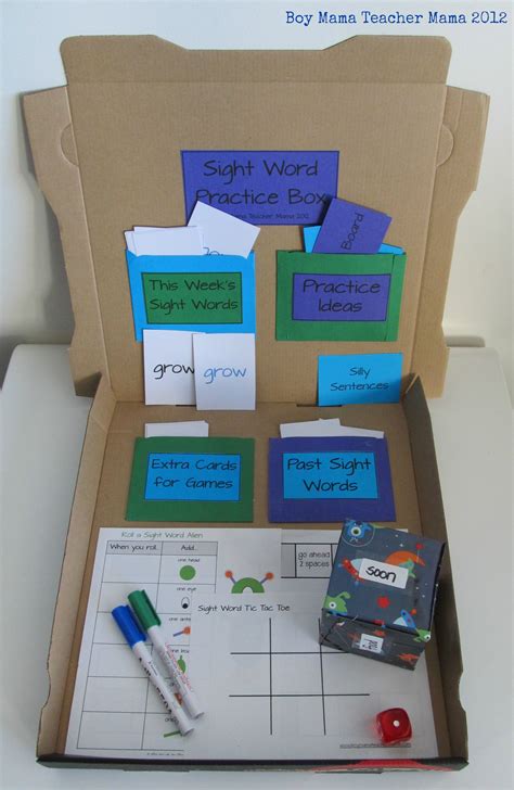 Teacher Mama: Sight Word Practice Box - Boy Mama Teacher Mama
